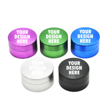 Aluminum Alloy 53mm 3 parts herb grinder weed grinder classic style herb crusher custom logo smoking accessories